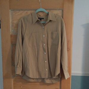 Banana Republic Factory Tan Button Down Shirt